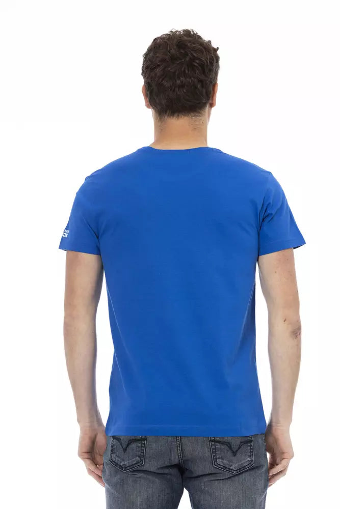 Trussardi Action Blue Cotton Men T-Shirt Trussardi Action