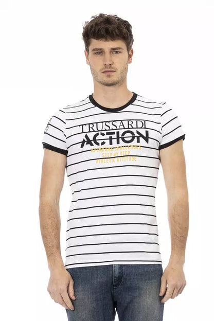 Trussardi Action White Cotton Men's T-Shirt Trussardi Action