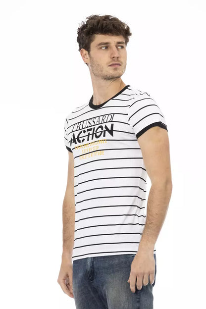 Trussardi Action White Cotton Men's T-Shirt Trussardi Action