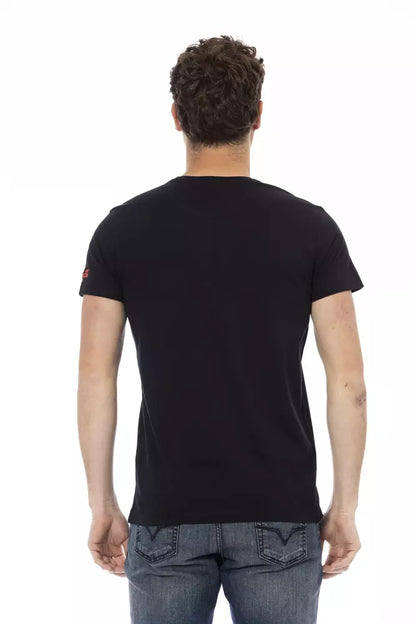 Trussardi Action Black Cotton Men's T-Shirt Trussardi Action