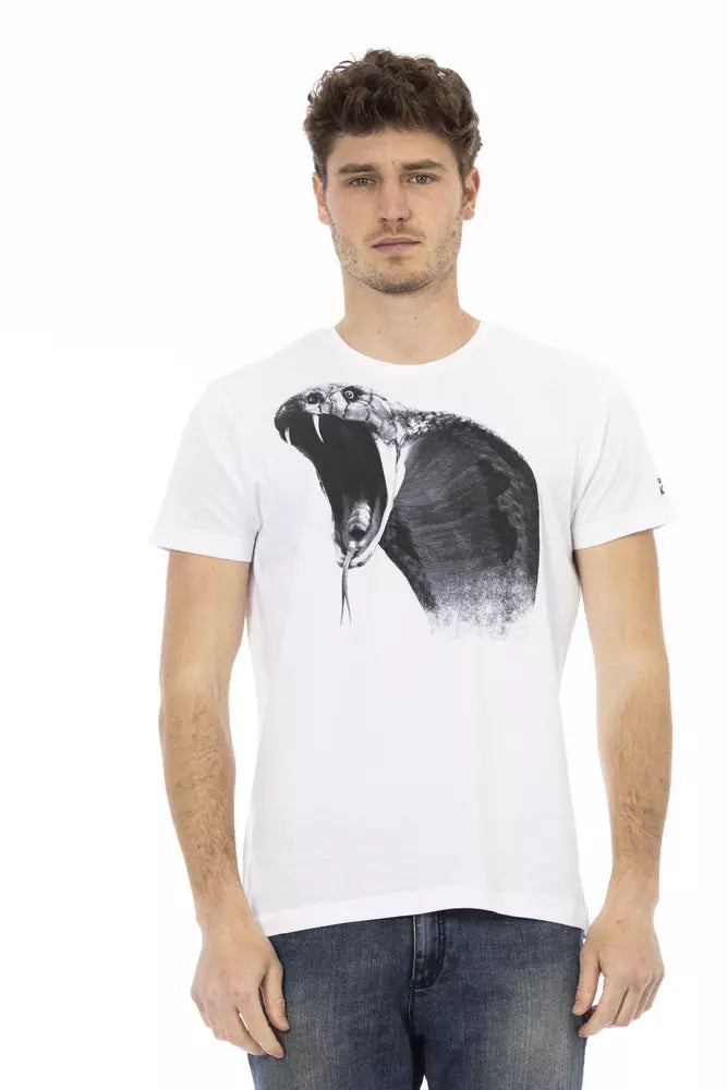 Trussardi Action White Cotton Men's T-Shirt Trussardi Action