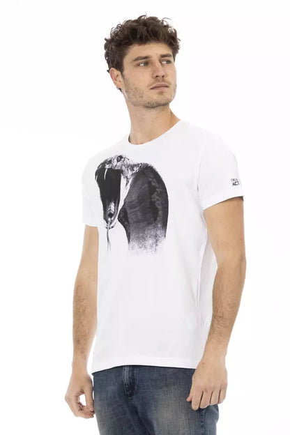 Trussardi Action White Cotton Men's T-Shirt Trussardi Action