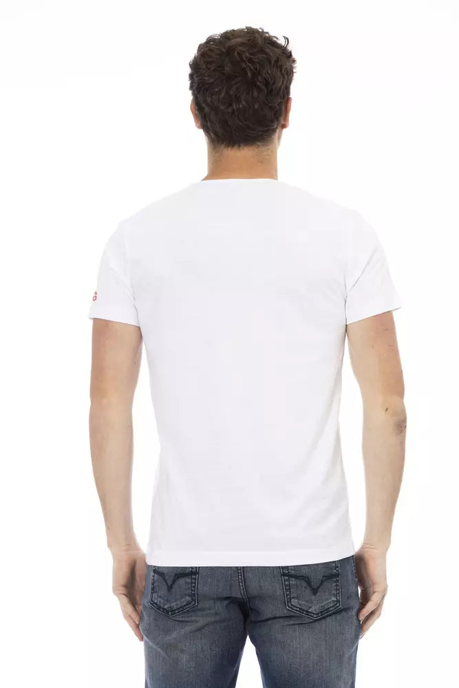 Trussardi Action White Cotton Men T-Shirt Trussardi Action