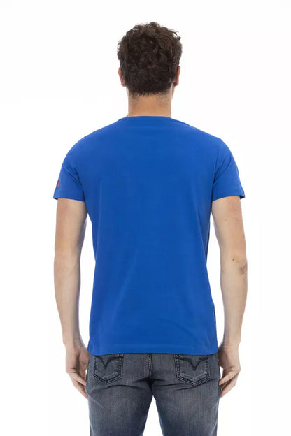 Trussardi Action Blue Cotton Men T-Shirt Trussardi Action