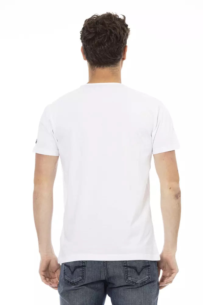 Trussardi Action White Cotton Men T-Shirt Trussardi Action