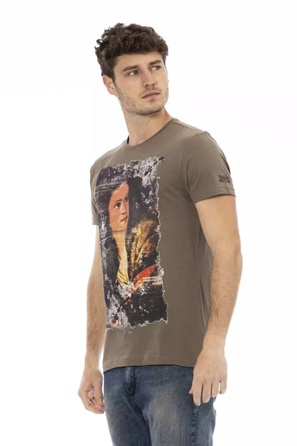 Trussardi Action Brown Cotton Men T-Shirt Trussardi Action