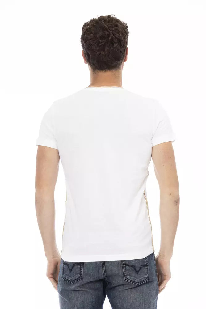 Trussardi Action White Cotton Men T-Shirt Trussardi Action