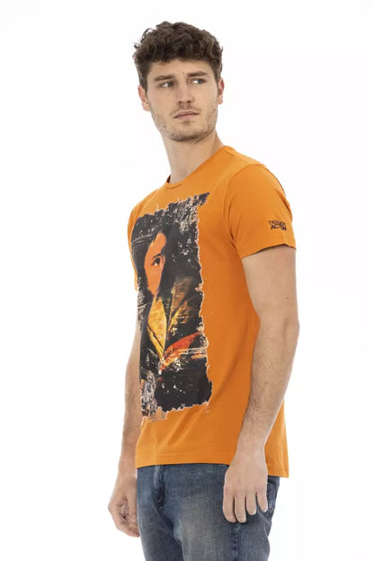 Trussardi Action Orange Cotton Men T-Shirt Trussardi Action