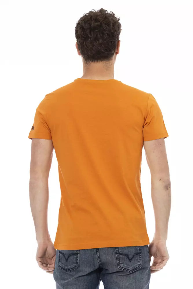 Trussardi Action Orange Cotton Men T-Shirt Trussardi Action