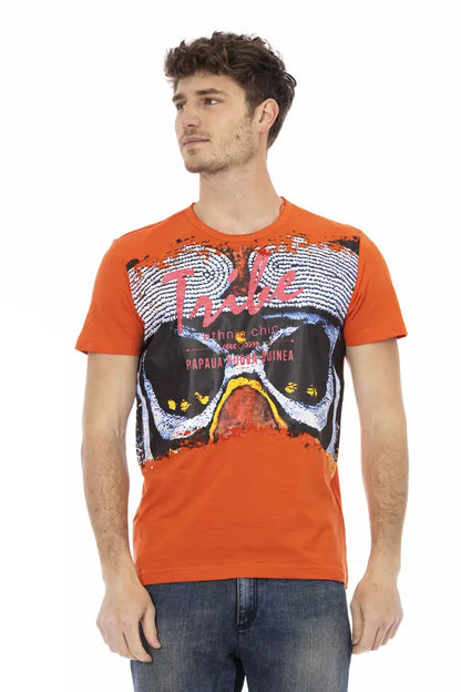 Trussardi Action Orange Cotton Men T-Shirt Trussardi Action