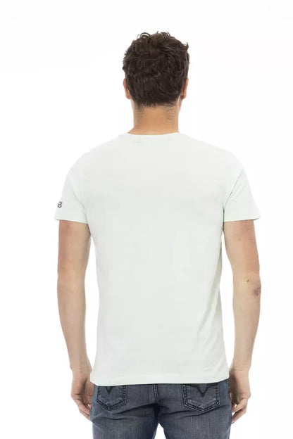 Trussardi Action Light Blue Cotton Men T-Shirt Trussardi Action