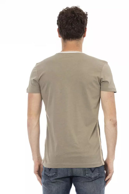 Trussardi Action Green Cotton Men T-Shirt Trussardi Action