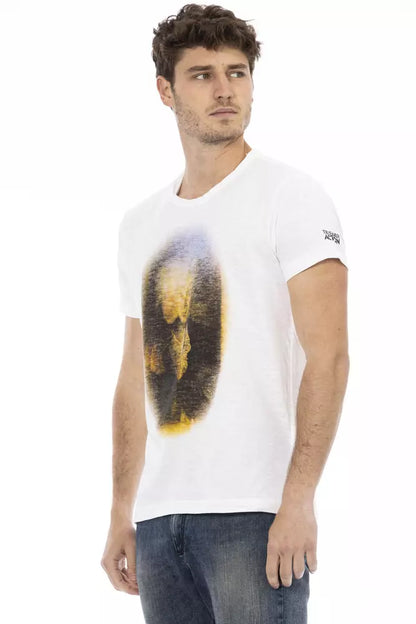 Trussardi Action White Cotton Men T-Shirt Trussardi Action