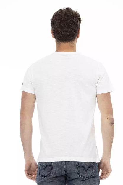 Trussardi Action White Cotton Men T-Shirt Trussardi Action