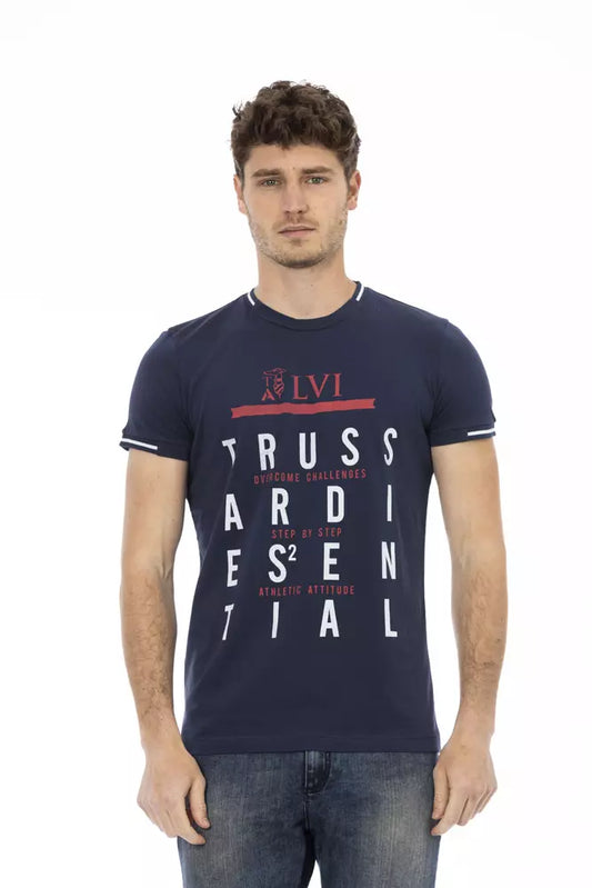 Trussardi Action Blue Cotton Men T-Shirt Trussardi Action