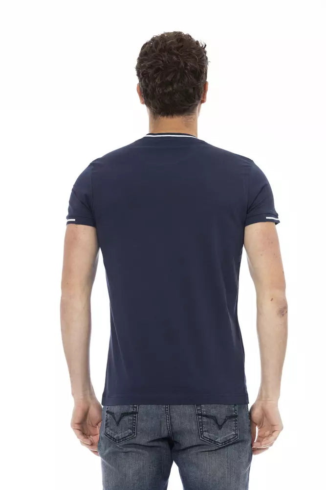 Trussardi Action Blue Cotton Men T-Shirt Trussardi Action