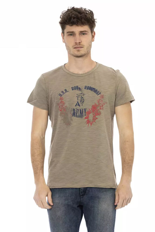 Trussardi Action Green Cotton Men T-Shirt Trussardi Action