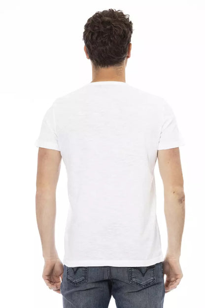 Trussardi Action White Cotton Men T-Shirt Trussardi Action