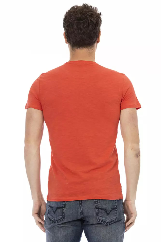 Trussardi Action Red Cotton Men T-Shirt Trussardi Action