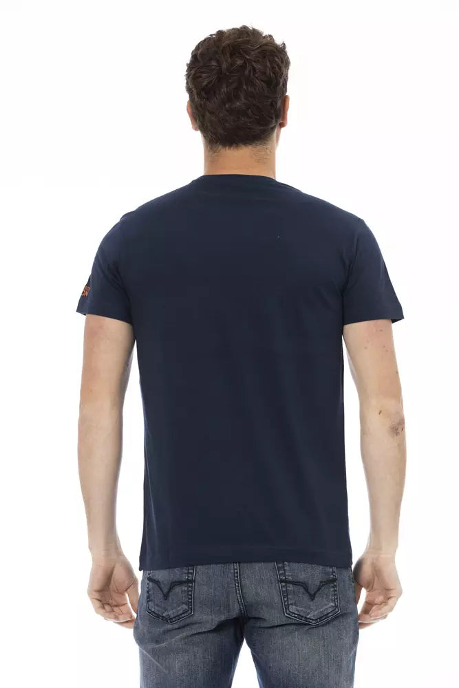 Trussardi Action Blue Cotton Men T-Shirt Trussardi Action