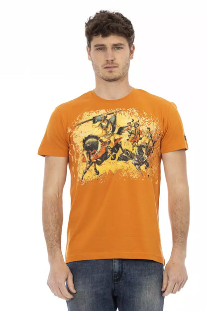 Trussardi Action Orange Cotton Men T-Shirt Trussardi Action