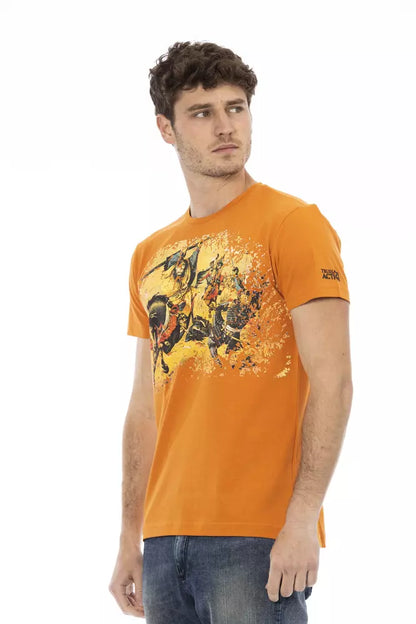 Trussardi Action Orange Cotton Men T-Shirt Trussardi Action