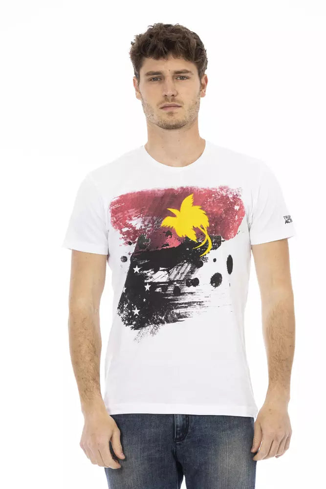 Trussardi Action White Cotton Men T-Shirt Trussardi Action