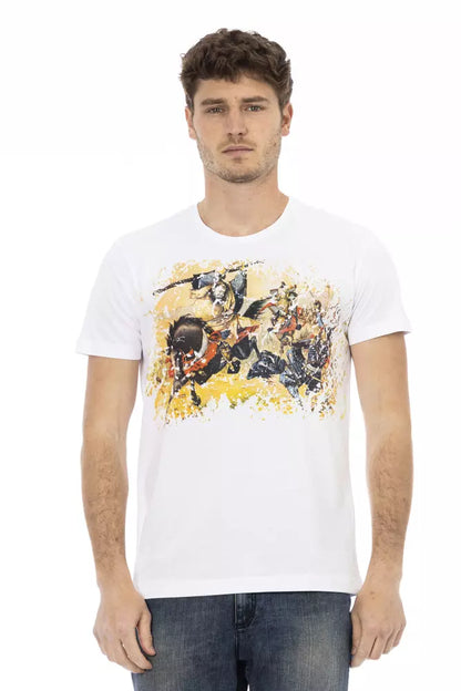 Trussardi Action White Cotton Men T-Shirt Trussardi Action