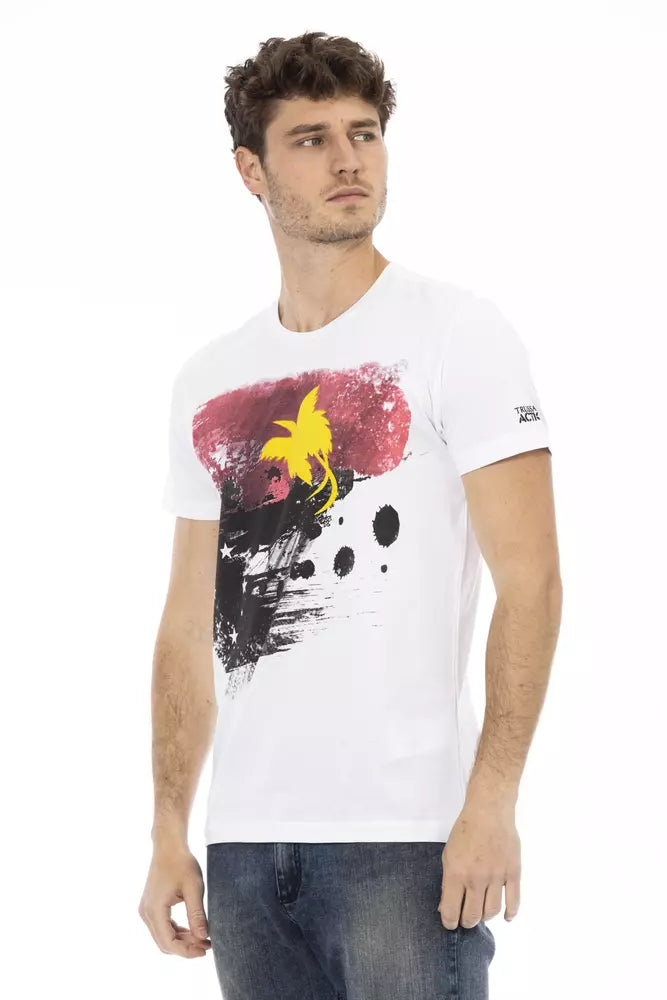 Trussardi Action White Cotton Men T-Shirt Trussardi Action