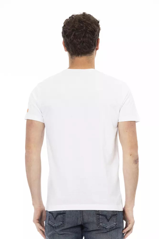 Trussardi Action White Cotton Men T-Shirt Trussardi Action