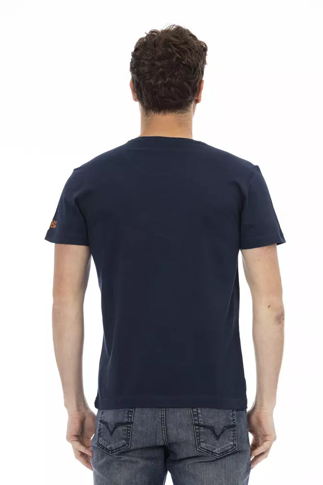 Trussardi Action Blue Cotton Men T-Shirt Trussardi Action