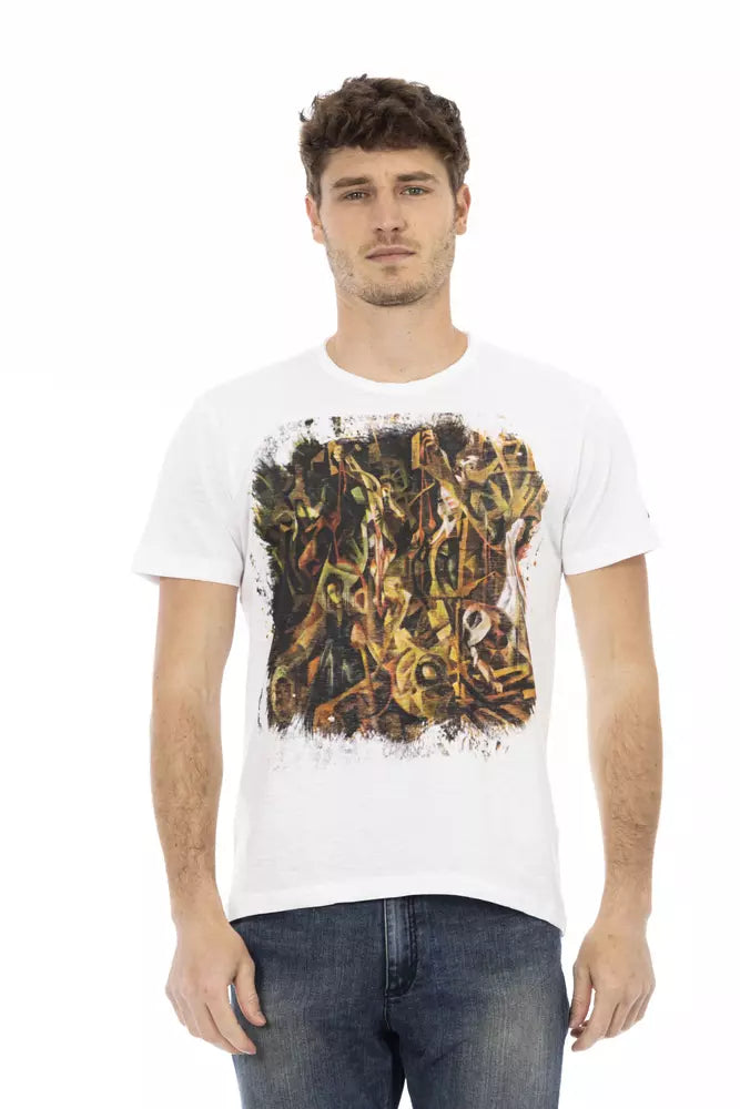 Trussardi Action White Cotton Men's T-Shirt Trussardi Action