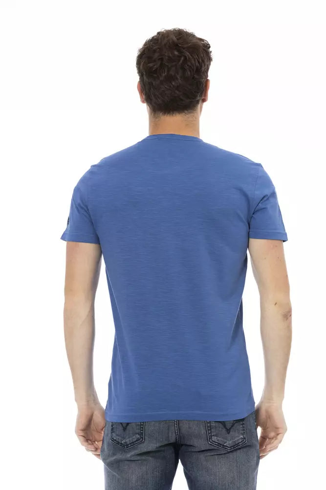 Trussardi Action Blue Cotton Men T-Shirt Trussardi Action