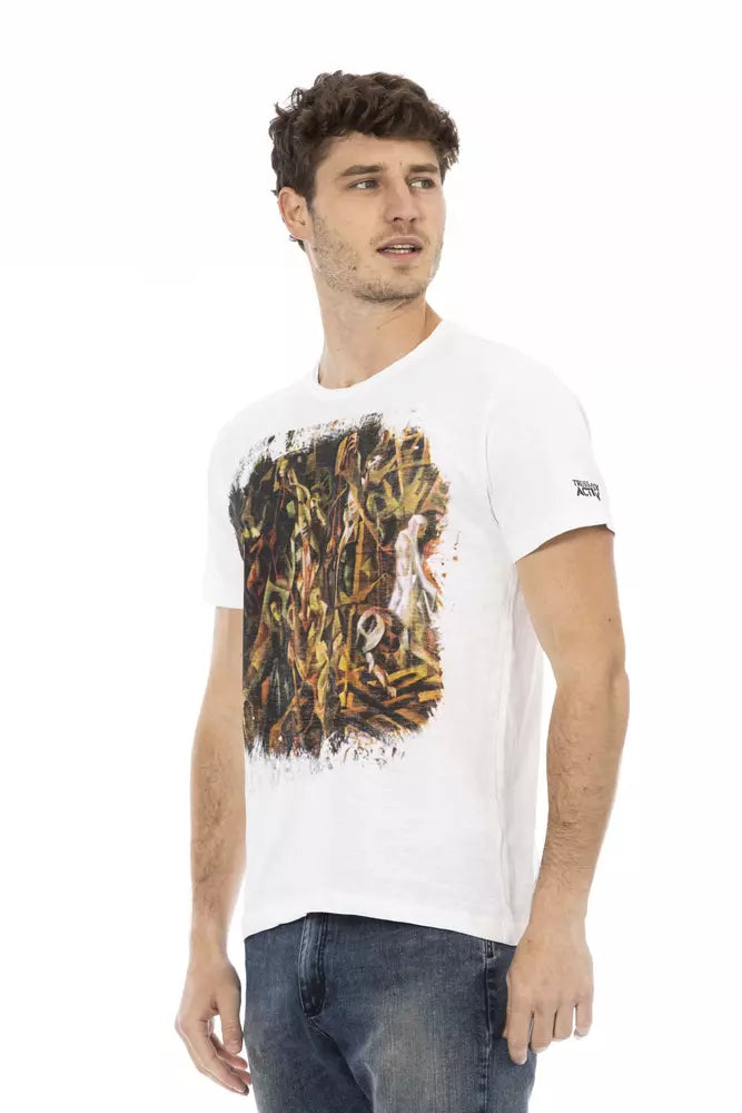 Trussardi Action White Cotton Men's T-Shirt Trussardi Action