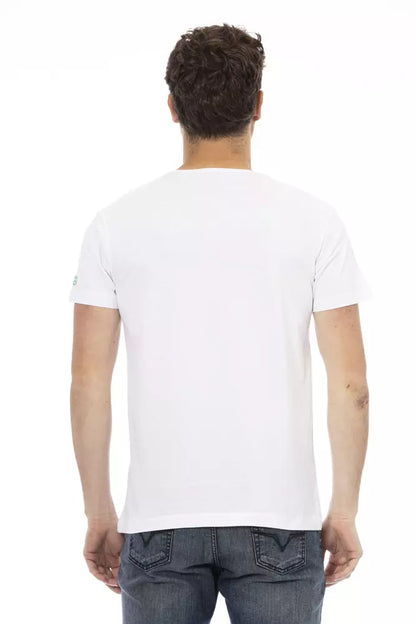 Trussardi Action White Cotton Men T-Shirt Trussardi Action