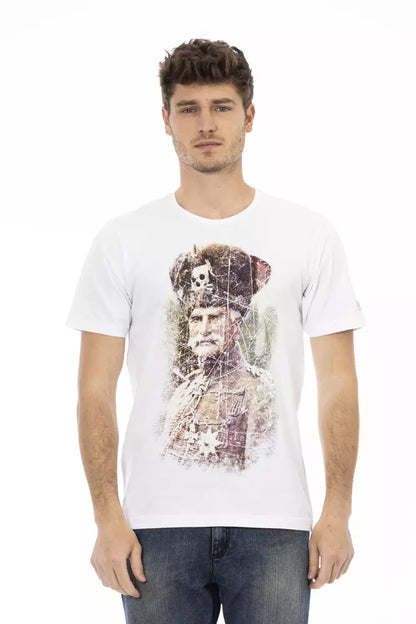 Trussardi Action White Cotton Men T-Shirt Trussardi Action