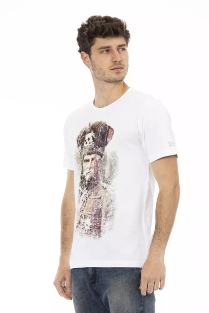 Trussardi Action White Cotton Men T-Shirt Trussardi Action