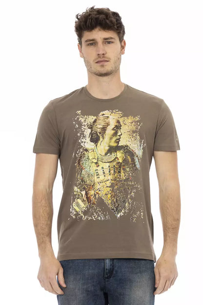 Trussardi Action Brown Cotton Men T-Shirt Trussardi Action