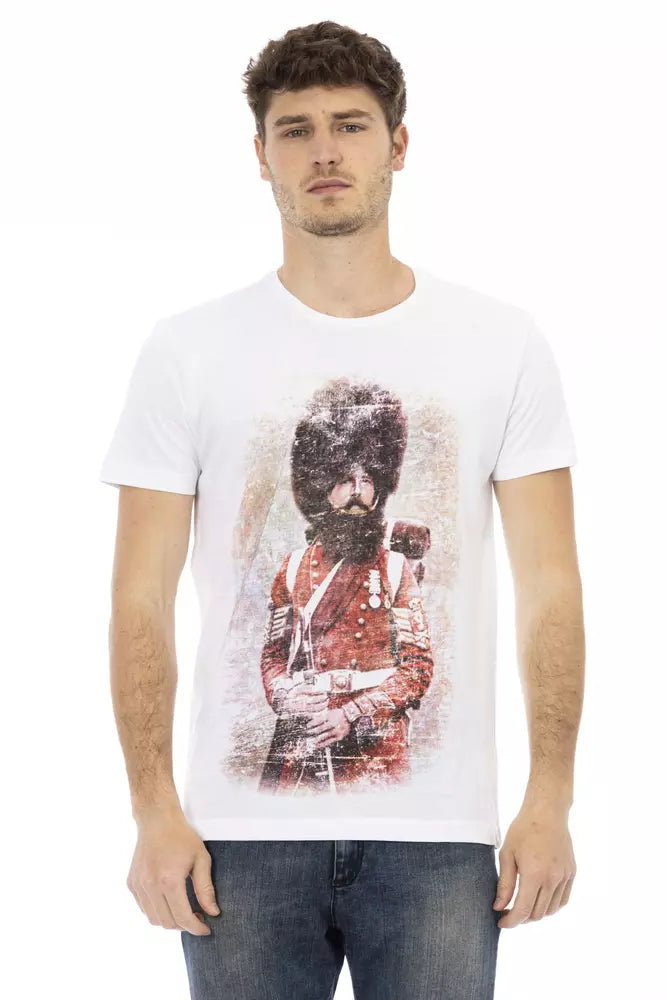 Trussardi Action White Cotton Men T-Shirt Trussardi Action