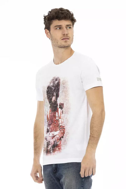 Trussardi Action White Cotton Men T-Shirt Trussardi Action