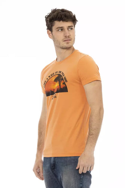 Trussardi Action Orange Cotton Men T-Shirt Trussardi Action