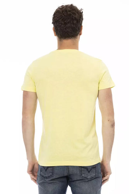 Trussardi Action Yellow Cotton Men T-Shirt Trussardi Action