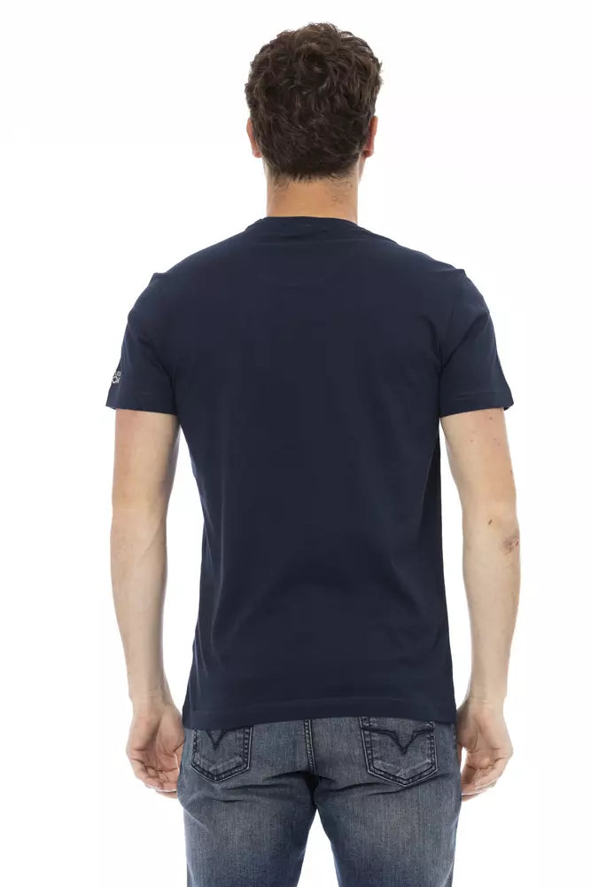 Trussardi Action Blue Cotton Men T-Shirt Trussardi Action