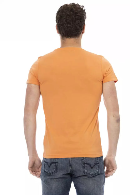 Trussardi Action Orange Cotton Men T-Shirt Trussardi Action