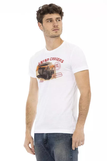 Trussardi Action White Cotton Men T-Shirt Trussardi Action