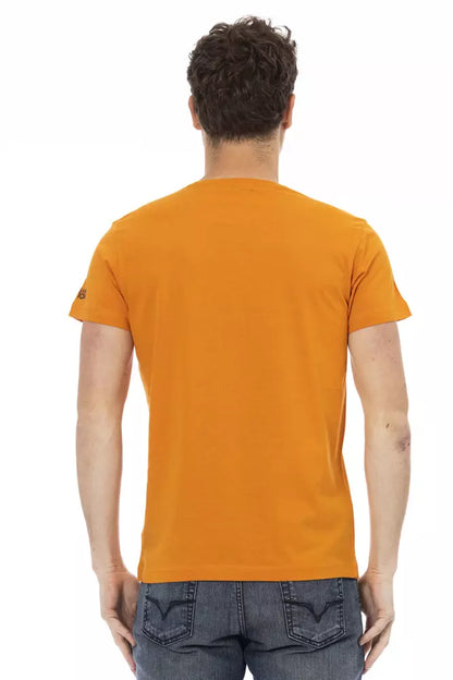 Trussardi Action Orange Cotton Men T-Shirt Trussardi Action