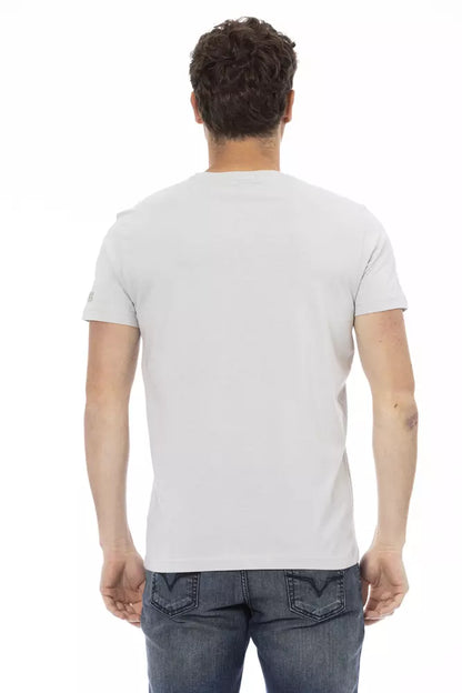 Trussardi Action Gray Cotton Men T-Shirt Trussardi Action