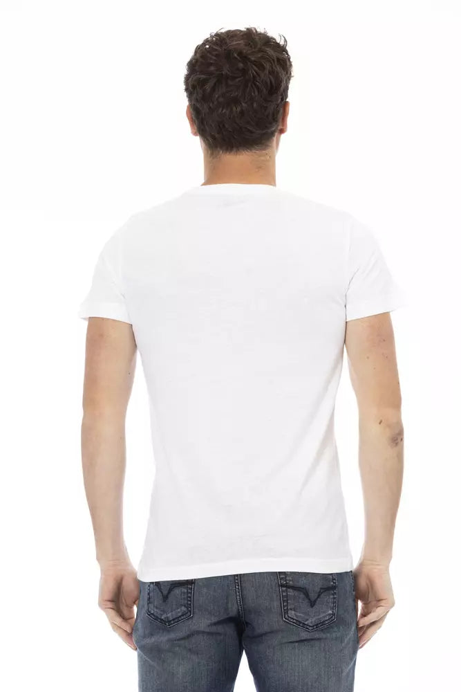 Trussardi Action White Cotton Men T-Shirt Trussardi Action