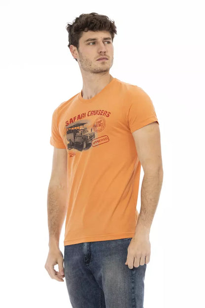 Trussardi Action Orange Cotton Men T-Shirt Trussardi Action