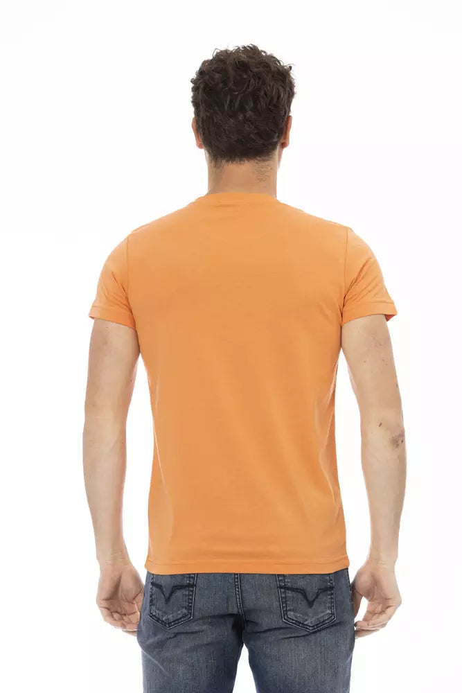 Trussardi Action Orange Cotton Men T-Shirt Trussardi Action